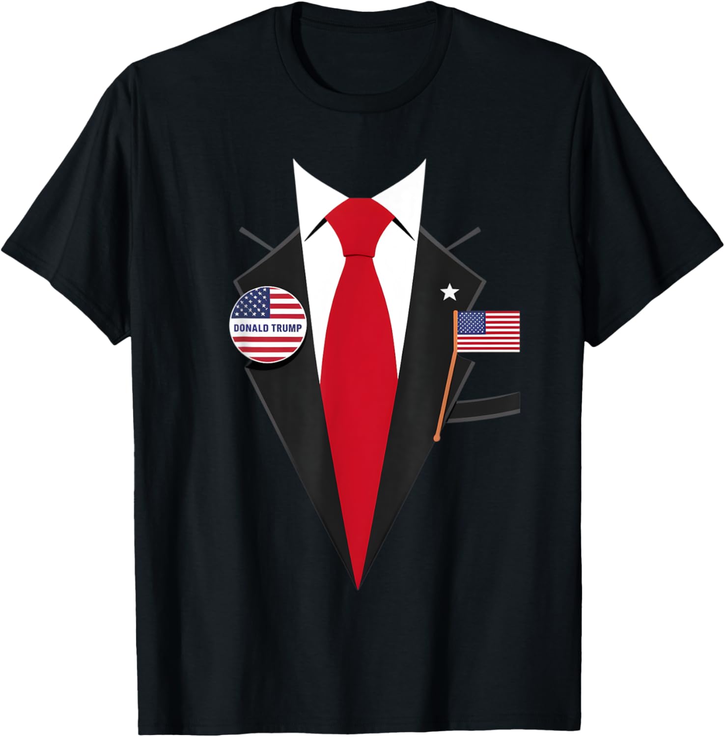 Donald Trump Suit and Tie Halloween Costume T-Shirt - T-Shirt | Black