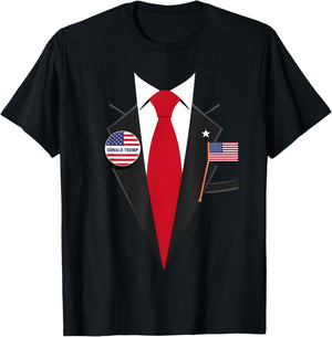 Donald Trump Suit and Tie Halloween Costume T-Shirt - T-Shirt | Black