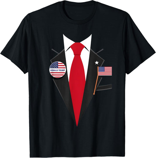 Donald Trump Suit and Tie Halloween Costume T-Shirt - T-Shirt | Black
