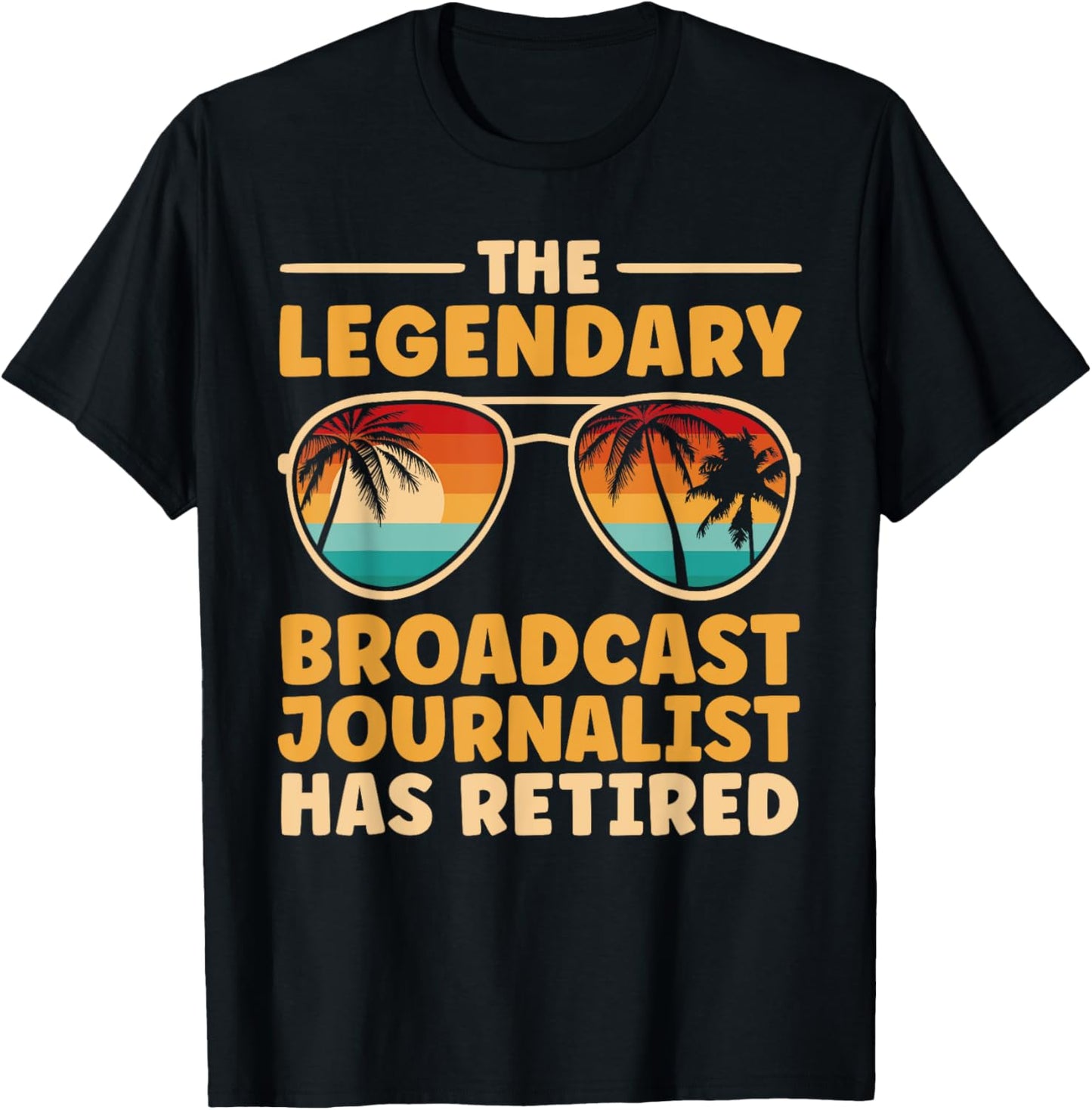 Retired Broadcast Journalist Retirement T-Shirt - T-Shirt | Black