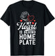 My Heart Is Behind Home Plate Catcher T-Shirt - T-Shirt | Black