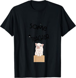 Teacher - Funny Pig Spider - Wilbur T-Shirt - T-Shirt | Black