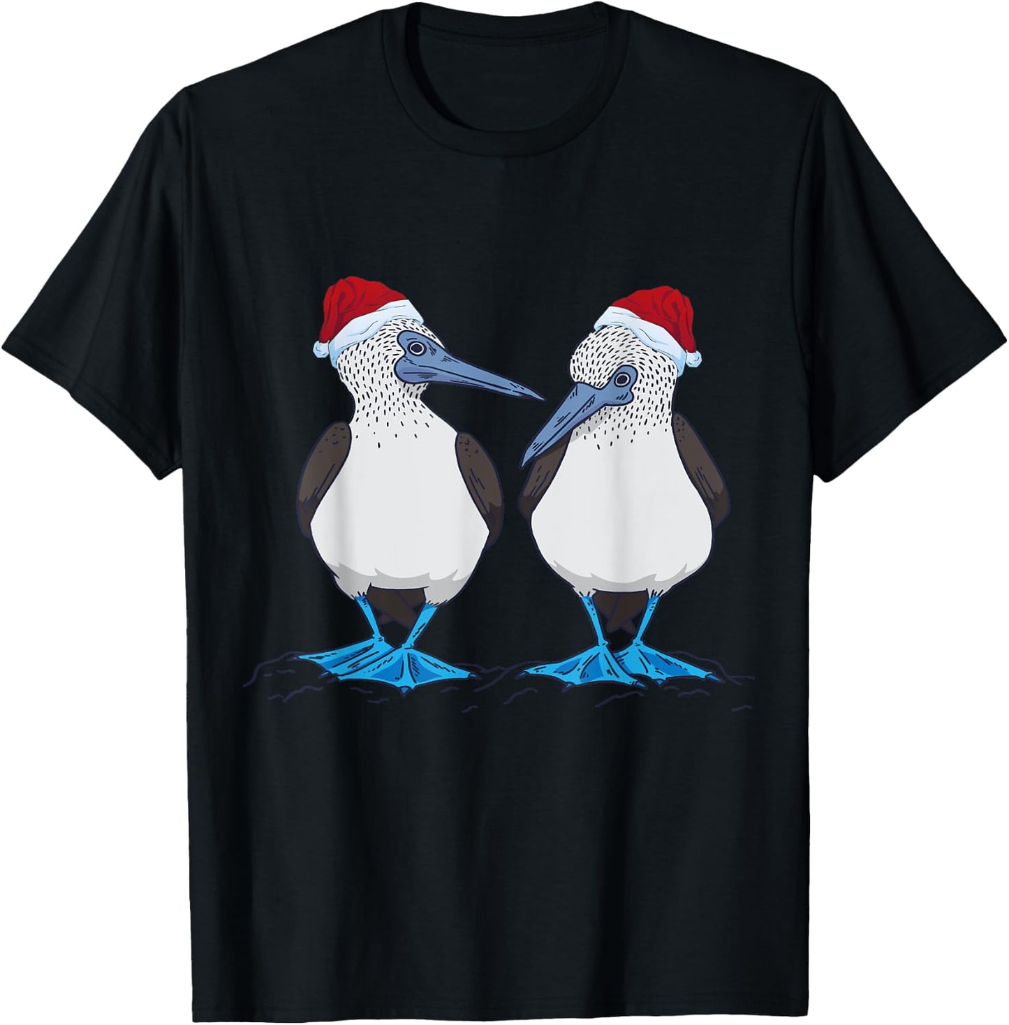 Christmas Blue Footed Booby Blue Bird Blue Foot Booby X-mas T-Shirt - T-Shirt | Black