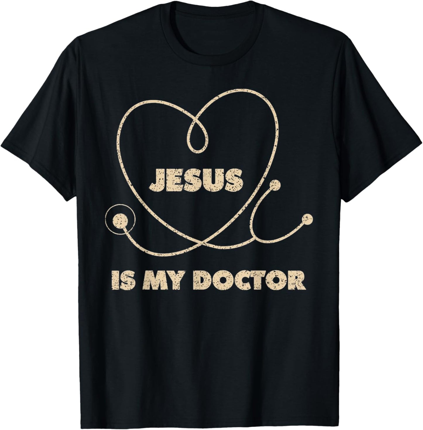 Vintage Jesus Is My Doctor T Shirt Doctor Jesus T-Shirt - T-Shirt | Black