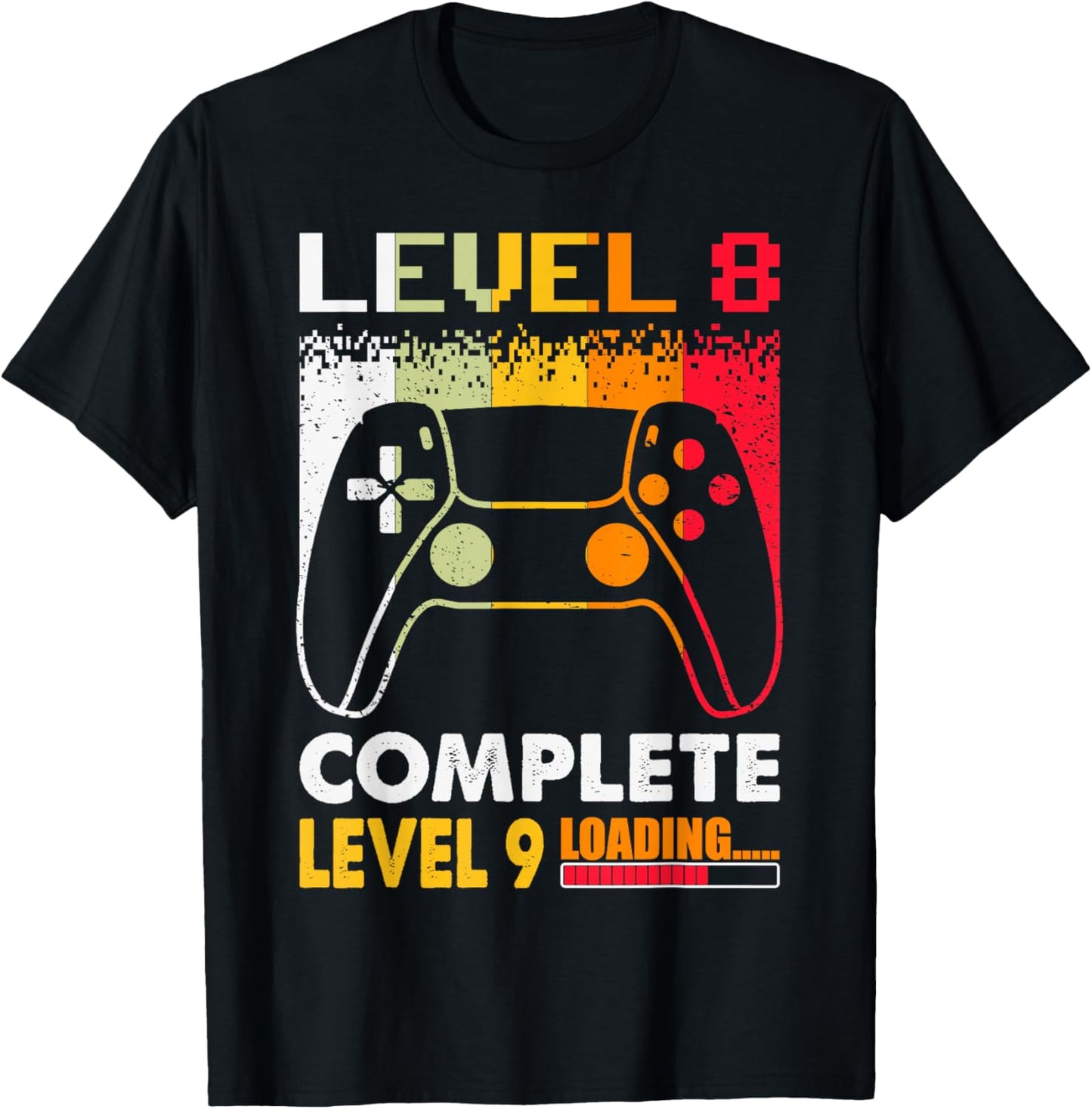 Level 8 Complete Level 9 Loading 8th Wedding Anniversary T-Shirt - T-Shirt | Black