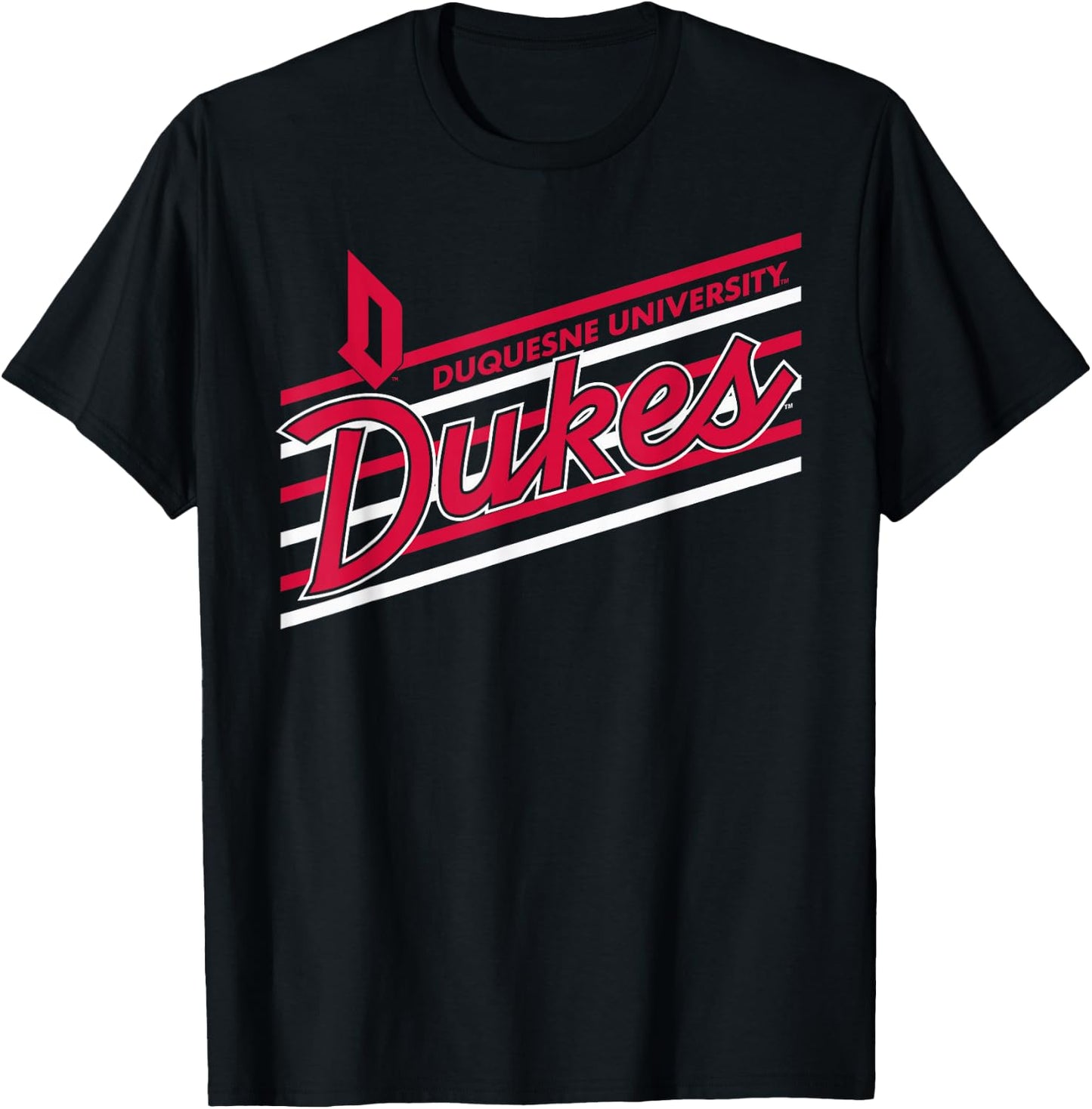 Duquesne Dukes Retro Performer Navy Officially Licensed T-Shirt - T-Shirt | Black
