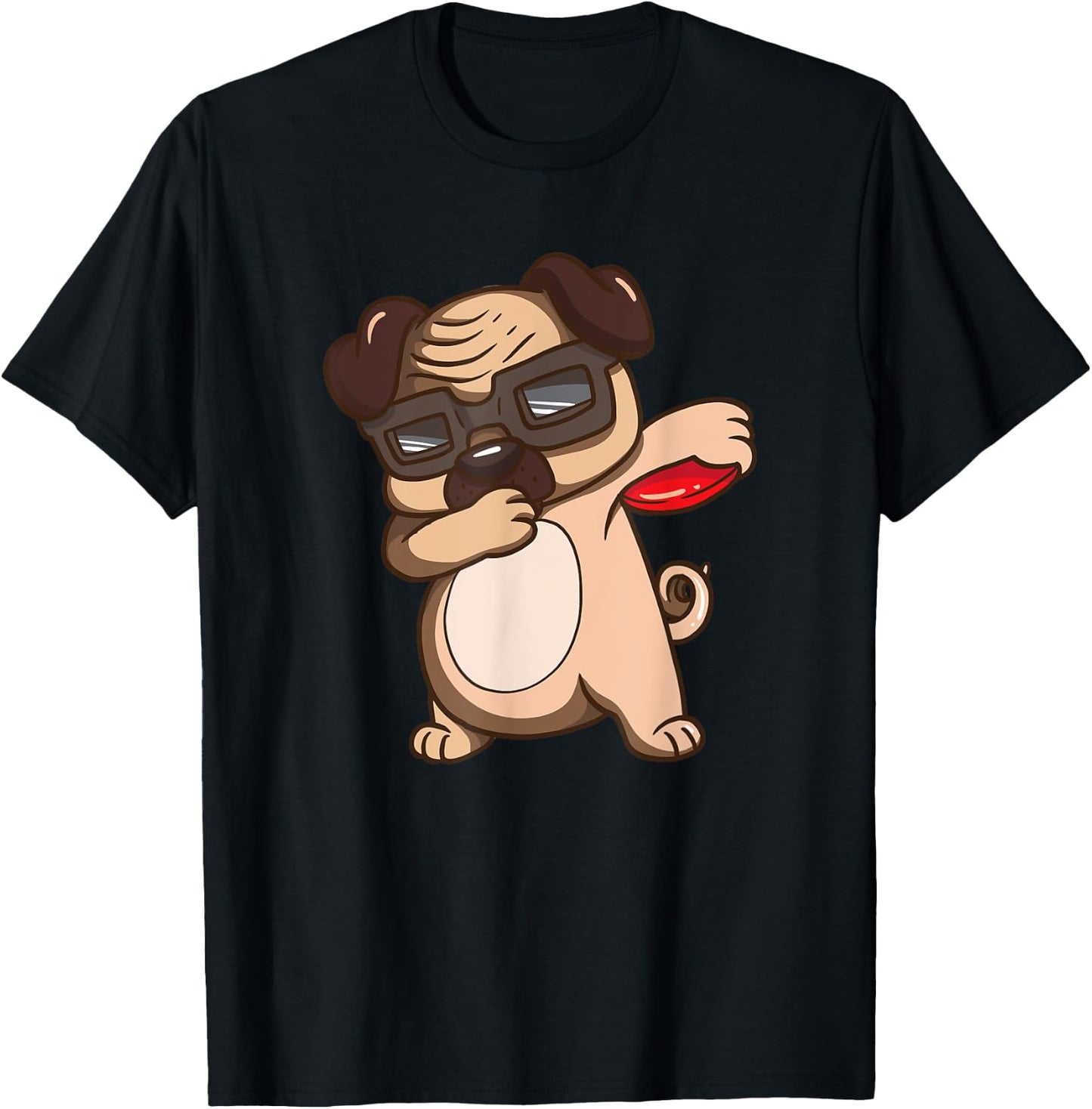 Disc Golf Pug Dog Shirt Kids Funny Disc Golf Gifts T-Shirt - T-Shirt | Black