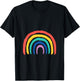 Kids Sweet Children Rainbow Design Painted Girl Gift Birthday T-Shirt - T-Shirt | Black
