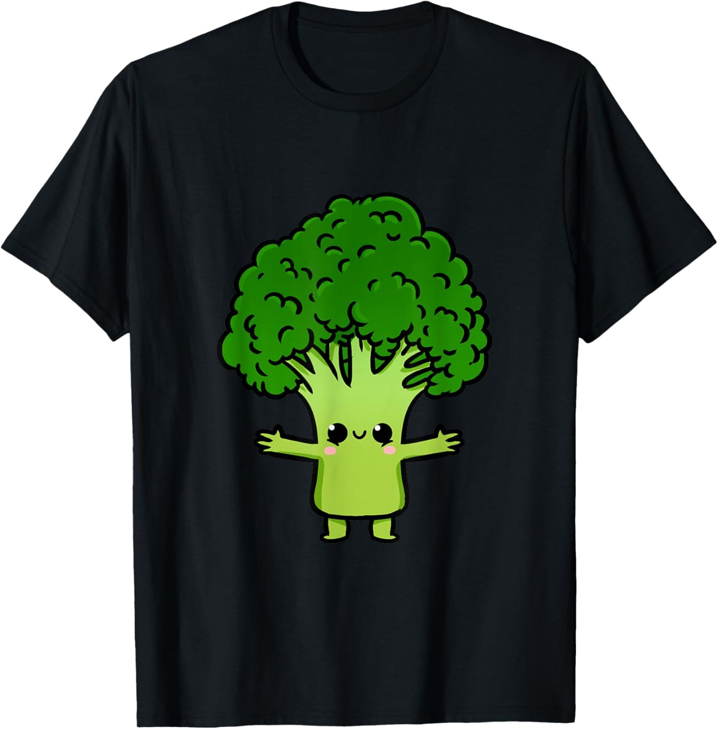 Kawaii Broccoli T-Shirt - T-Shirt | Black