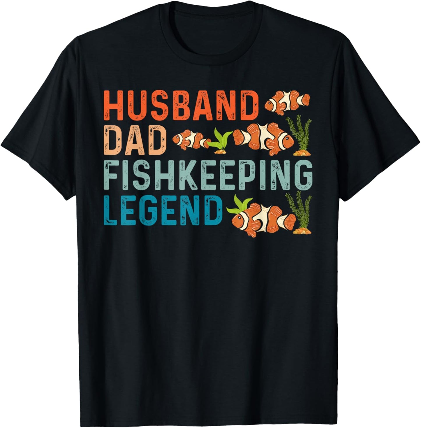 Saltwater Aquarium dad,father, Husband Dad Fishkeeping T-Shirt - T-Shirt | Black
