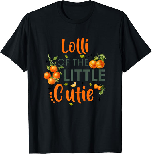 Lolli Of The Little Cutie Orange 1st Birthday Party T-Shirt - T-Shirt | Black