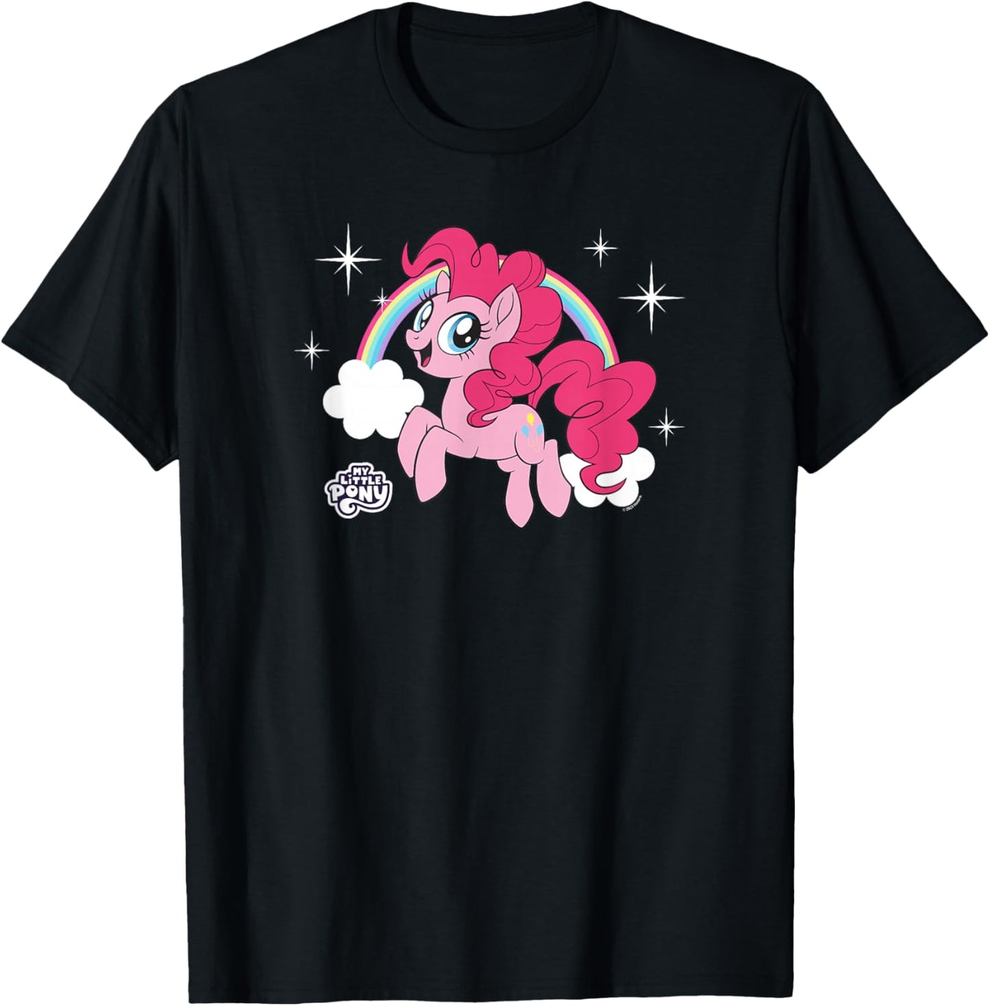 My Little Pony: Friendship is Magic Pinkie Pie On Rainbow T-Shirt - T-Shirt | Black