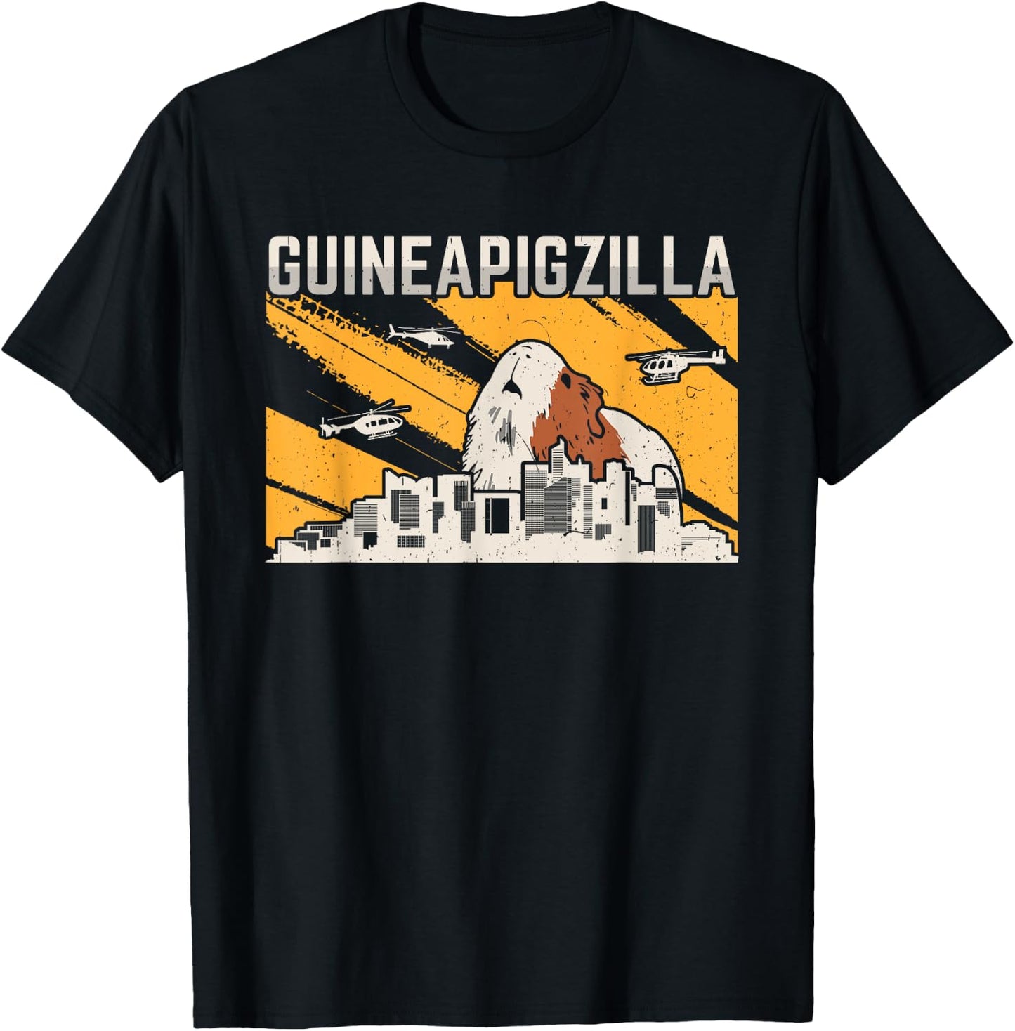 Funny Guinea Pigzilla T-Shirt - T-Shirt | Black