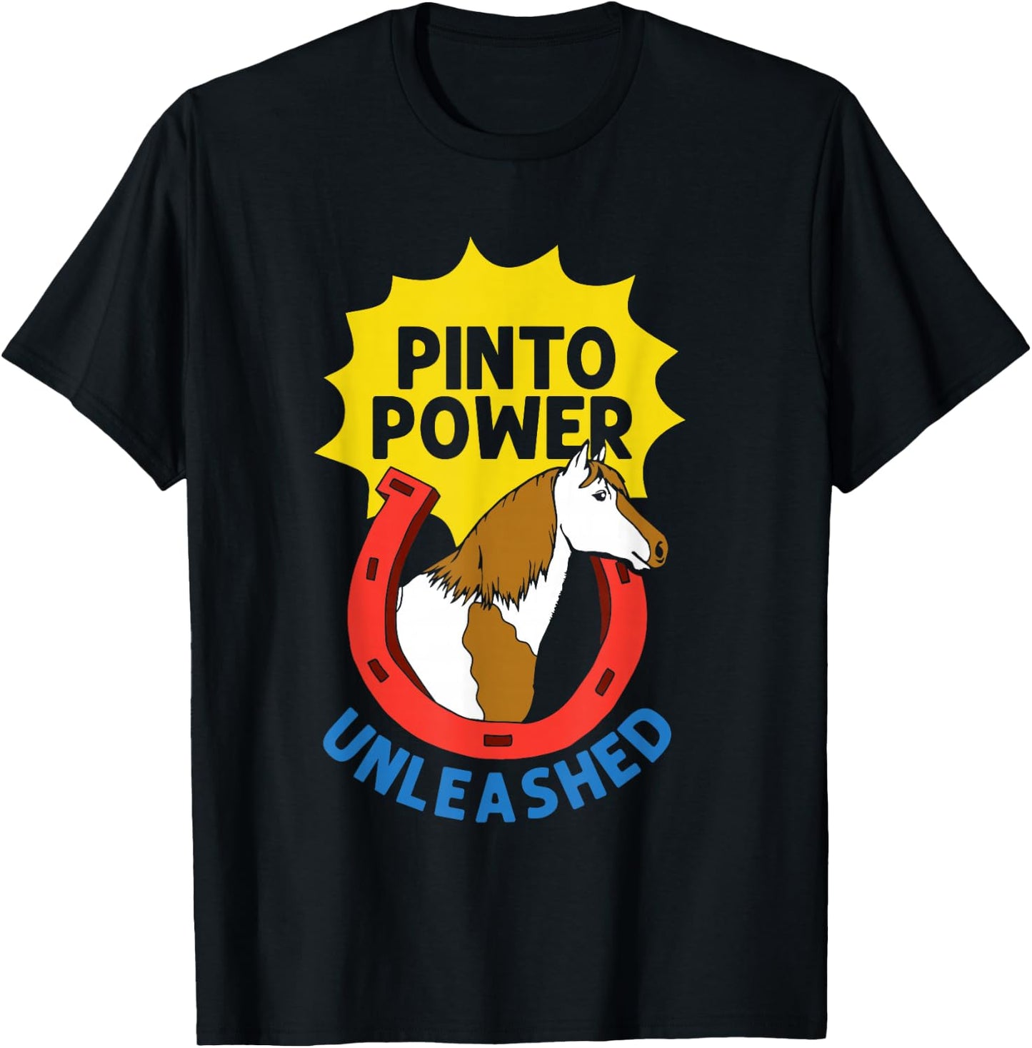 Pinto Horse Outfit and Pinto Horse T-Shirt - T-Shirt | Black