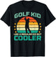 Golf Kid Like Regular Cooler Retro Golfer Dad Men Boys Kids T-Shirt - T-Shirt | Black