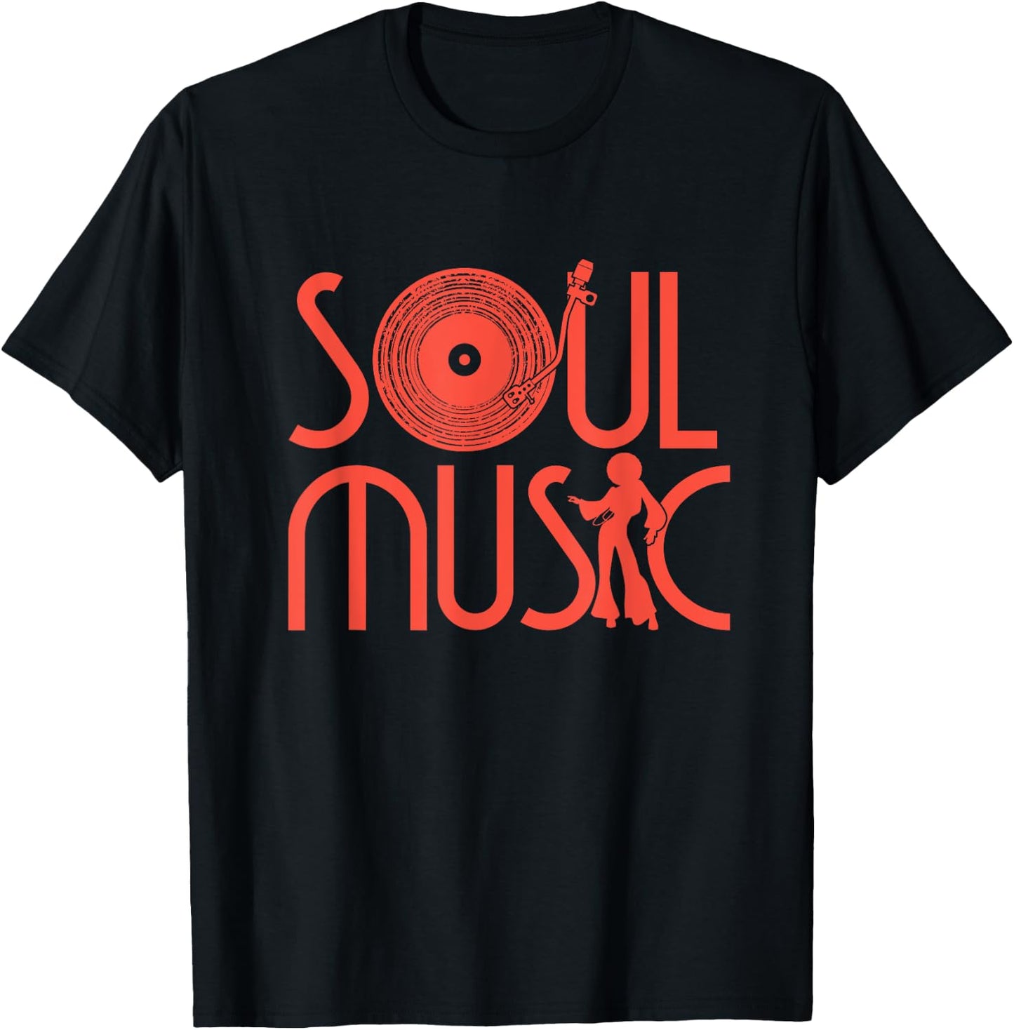 Funk Shirt Vintage 70s Costume Music Turntable | Rare Soul T-Shirt - T-Shirt | Black
