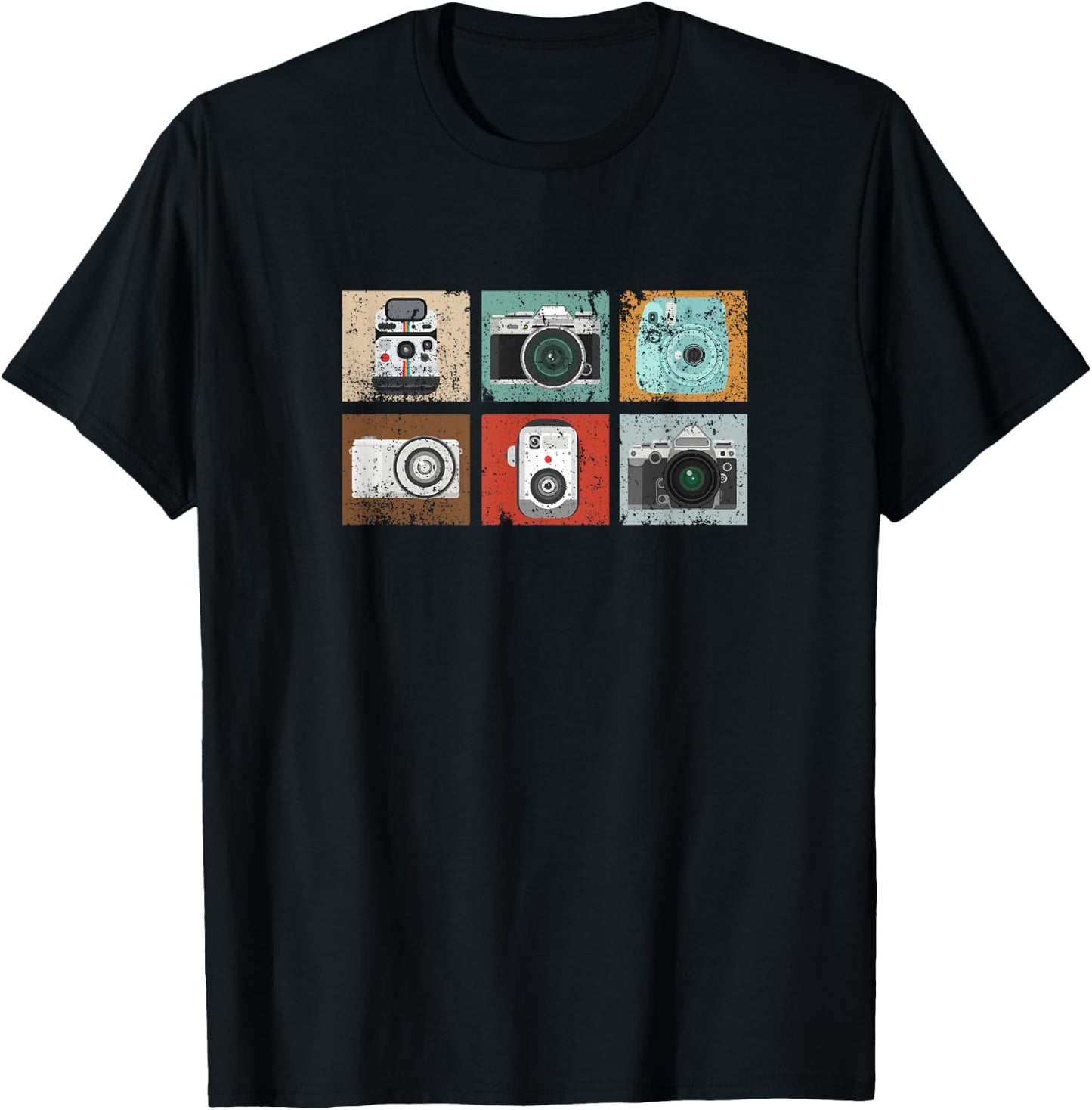 Vintage Retro Camera T-Shirt - T-Shirt | Black