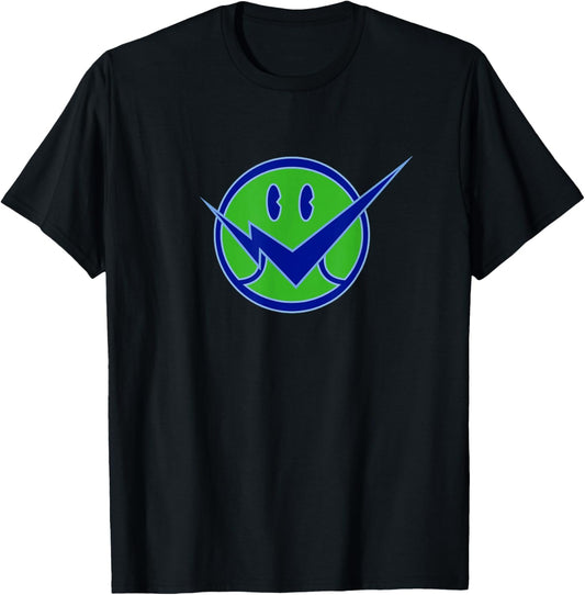 OVERTIME Blue Checks , Men's, -Adults, Short Sleeve, , Black, Small T-Shirt - T-Shirt | Black