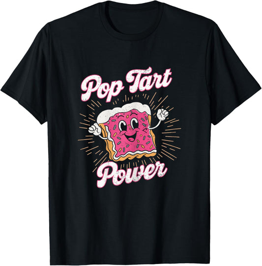 Pop Tart Power! Funny Gym Exercise Poptart Kawaii Grunge T-Shirt - T-Shirt | Black