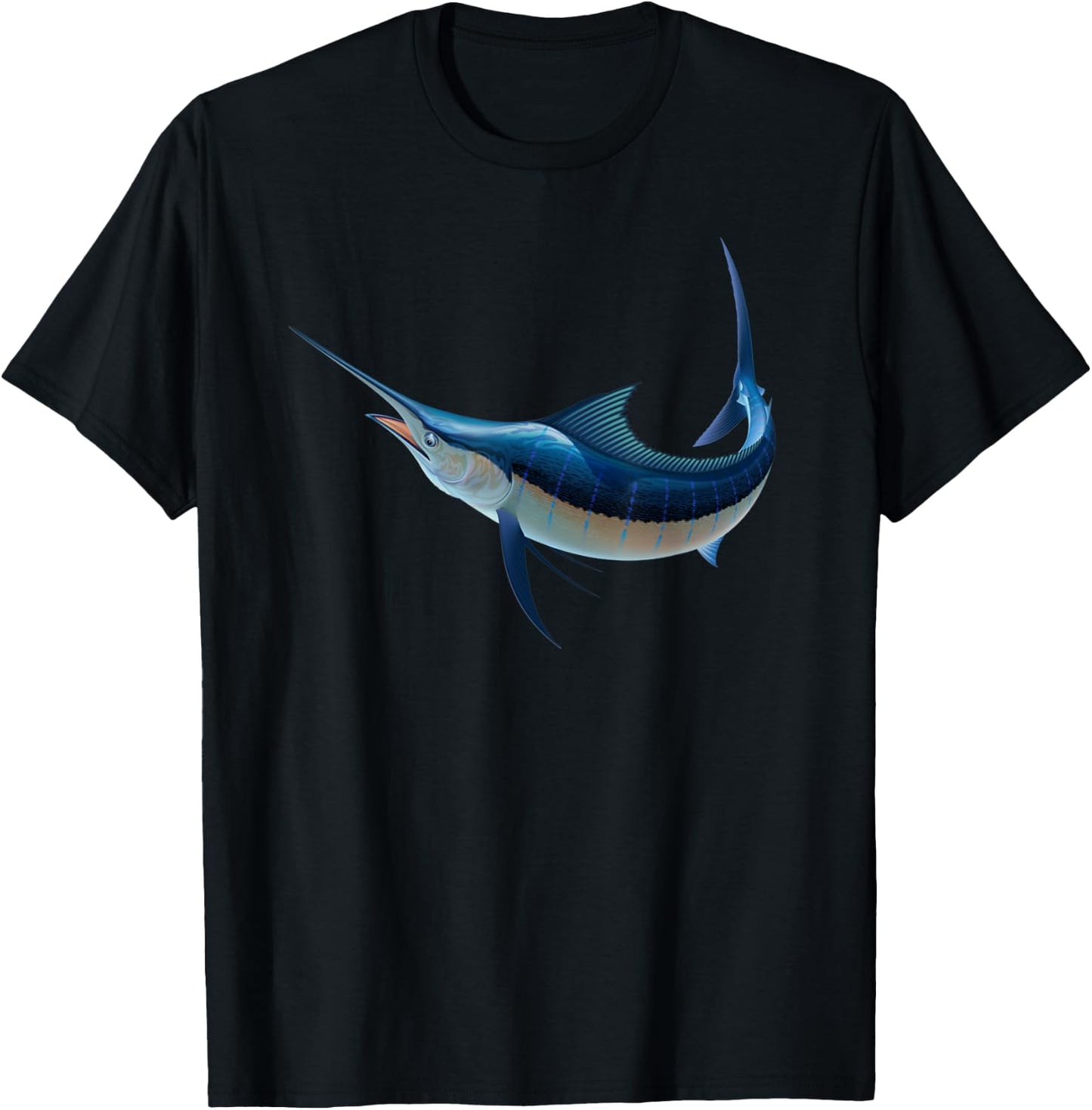 Beautiful Atlantic Blue Marlin Fish T-Shirt - T-Shirt | Black