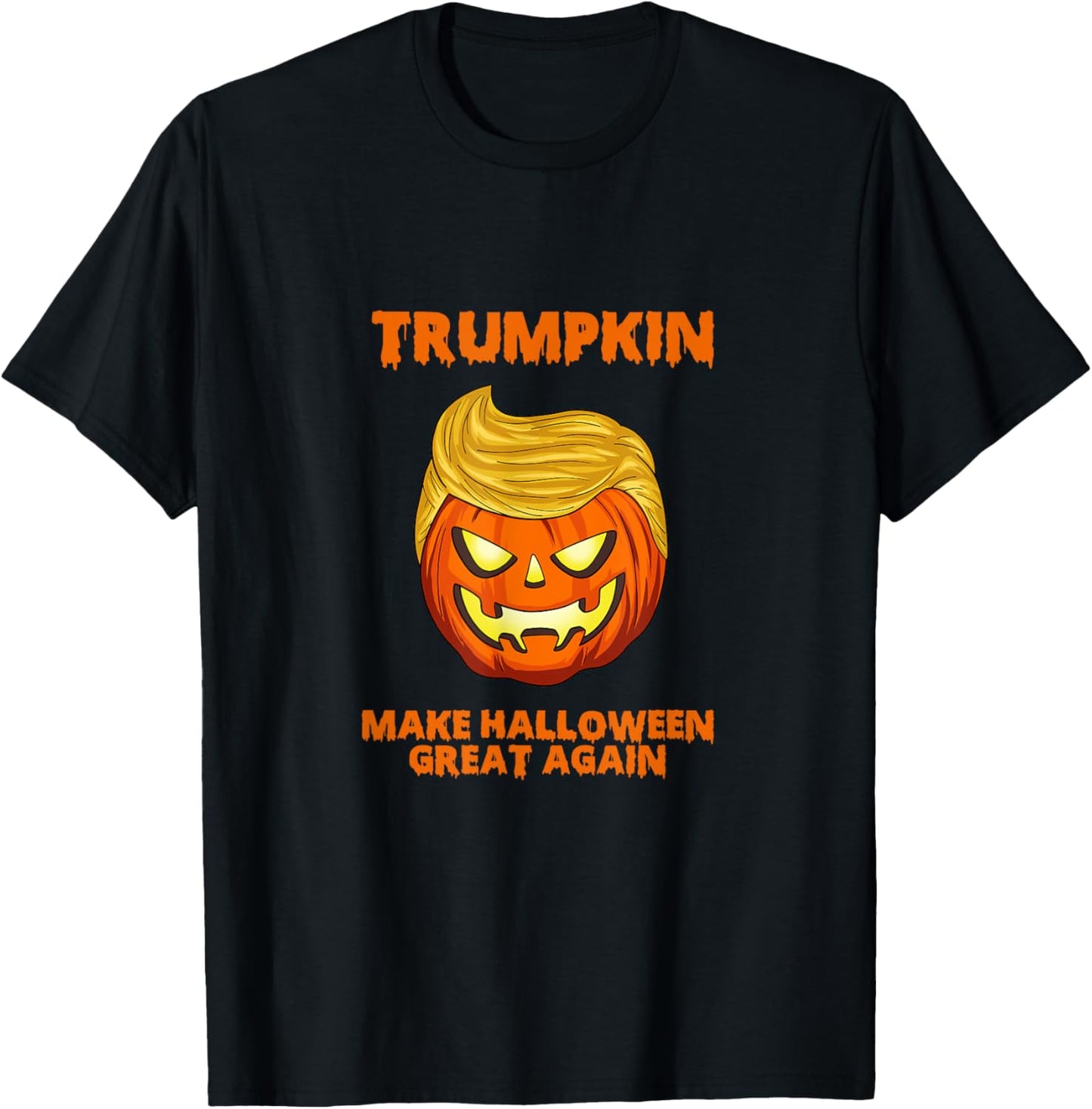 Trumpkin 2024 USA Make Halloween Great Again Funny T-Shirt - T-Shirt | Black