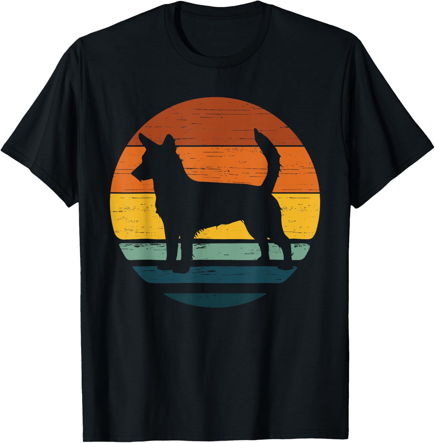 Portuguese Podengo Small Vintage Retro Mum Dad T-Shirt - T-Shirt | Black