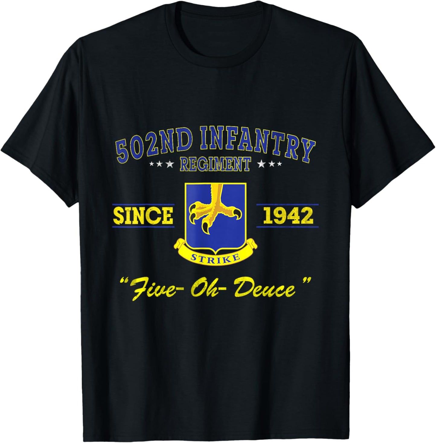 502nd Infantry Regiment Veteran Military Father Day T-Shirt - T-Shirt | Black