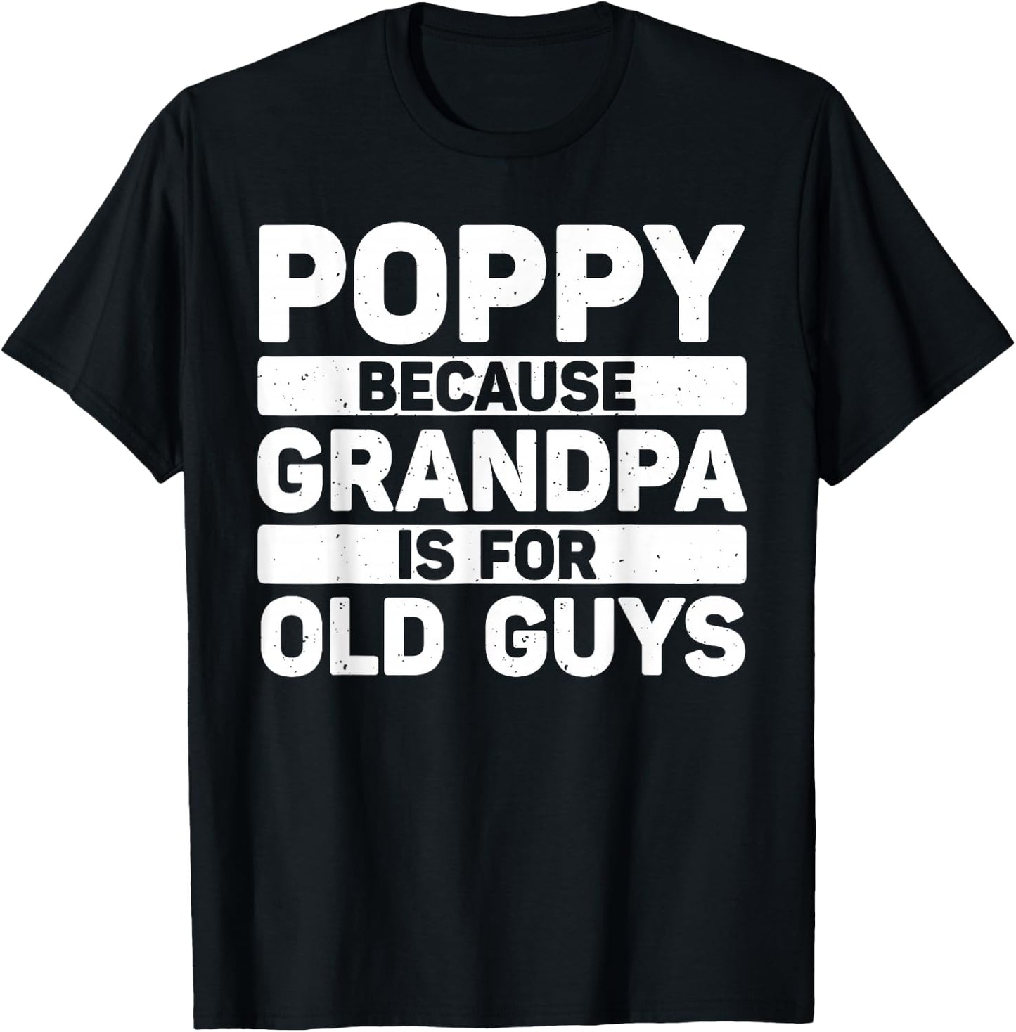 Poppy Design For Grandpa From Grandkids Father's Day Poppy T-Shirt - T-Shirt | Black