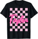 Girl Retro Taylor First Name Personalized Groovy Birthday T-Shirt - T-Shirt | Black