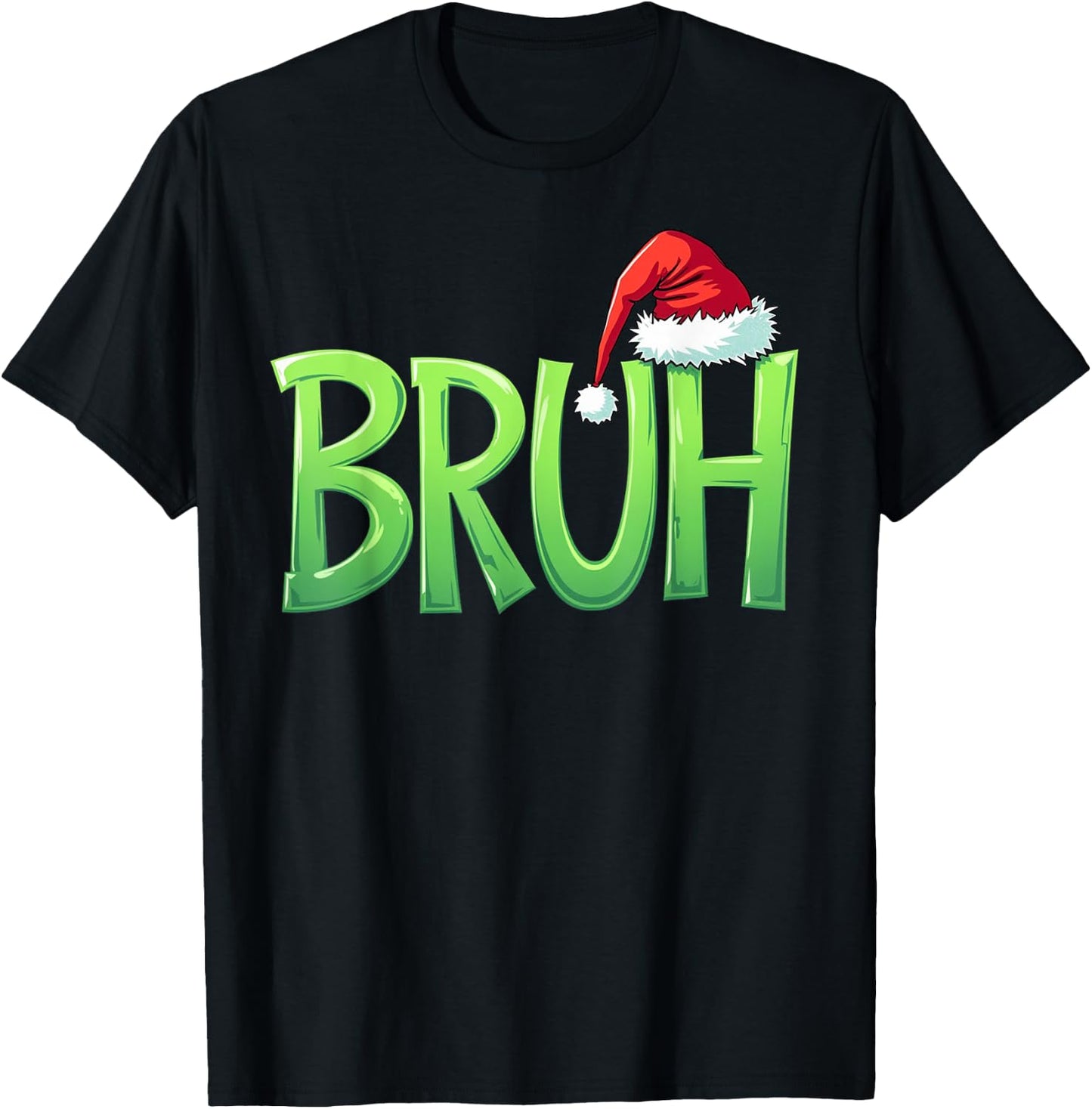 Bruh Christmas Kids Teens Boys Funny Christmas humor Meme T-Shirt - T-Shirt | Black