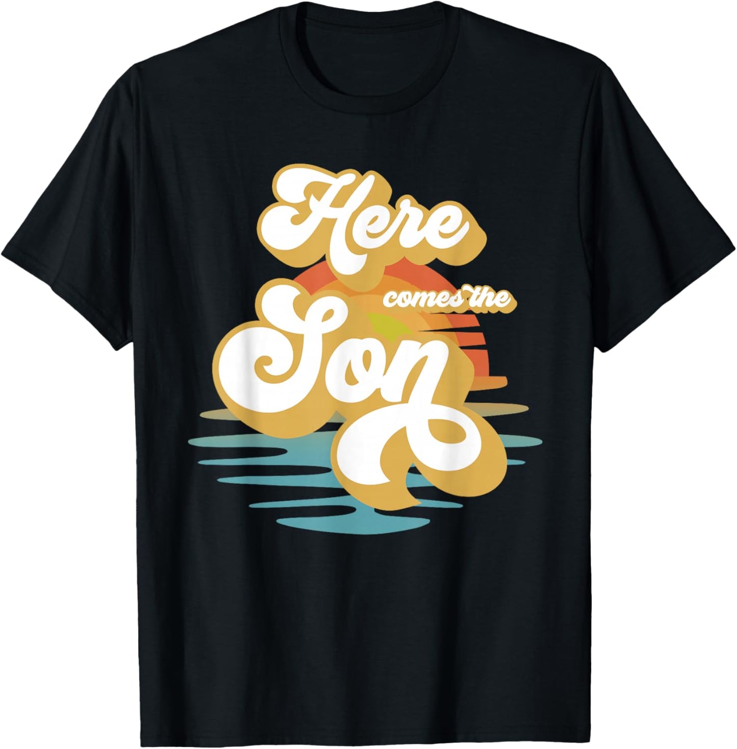 Here Comes The Son Baby Shower Family Matching T-Shirt - T-Shirt | Black