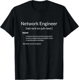 Funny Network Engineering Network Engineer Definition T-Shirt - T-Shirt | Black