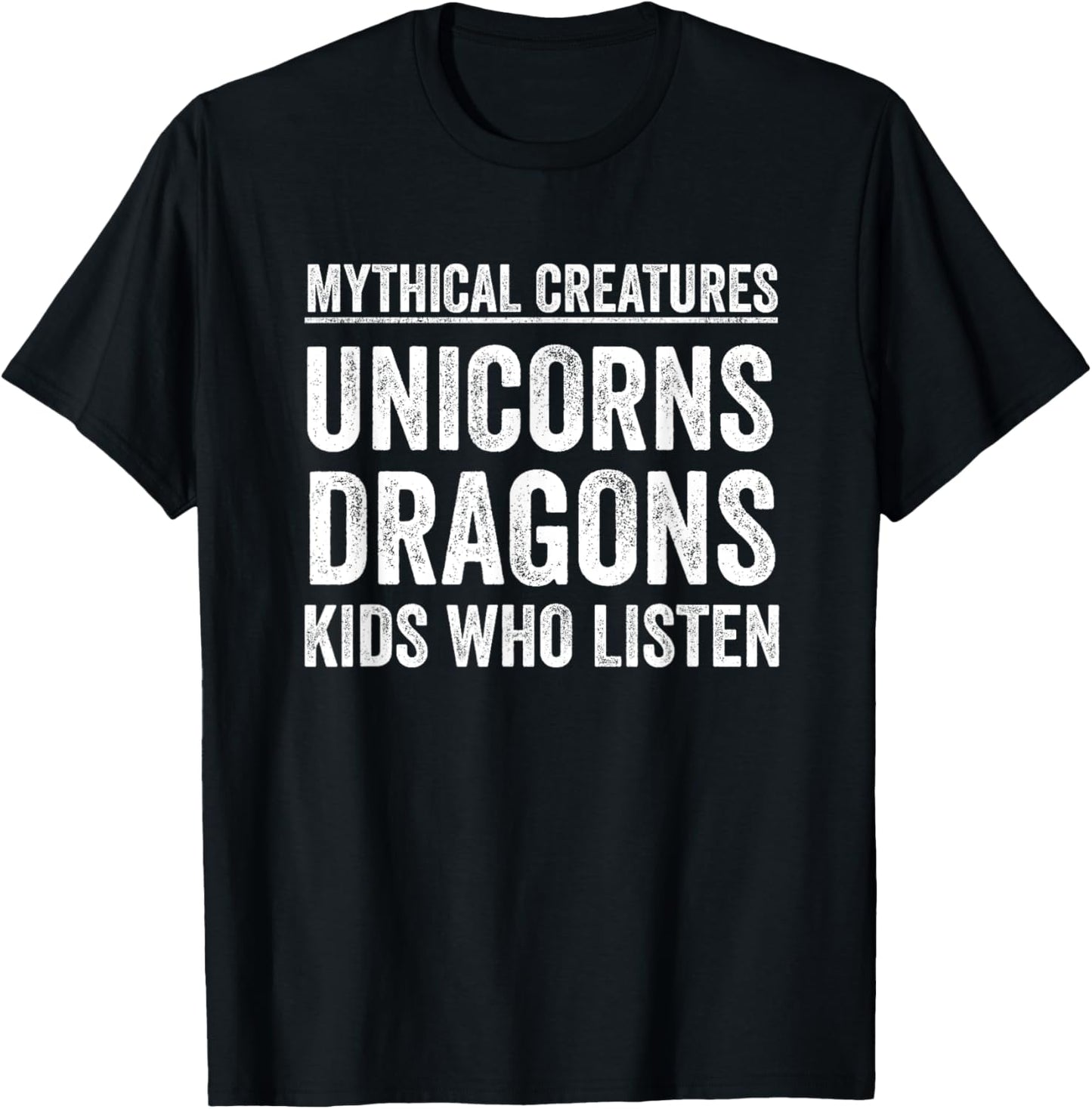 Mythical Creatures Unicorn Dragon Funny Teacher Appreciation T-Shirt - T-Shirt | Black
