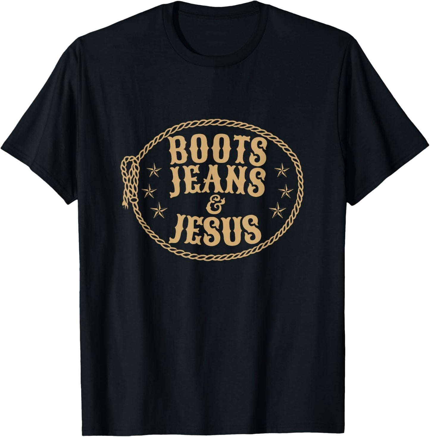 Cute Boots Jeans And Jesus Cowgirl Christian Country Western T-Shirt - T-Shirt | Black