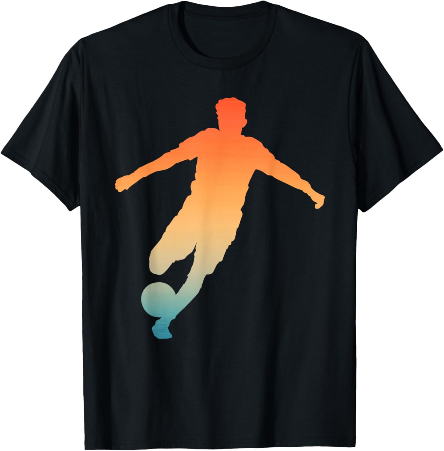 Silhouette Soccer Player Goalkeeper Lover Soccer Boy T-Shirt - T-Shirt | Black