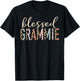 Blessed Grammie Cute Leopard Print T-Shirt - T-Shirt | Black