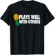 Plays Well With Others - Upside Down Pineapple Funny Swinger T-Shirt - T-Shirt | Black