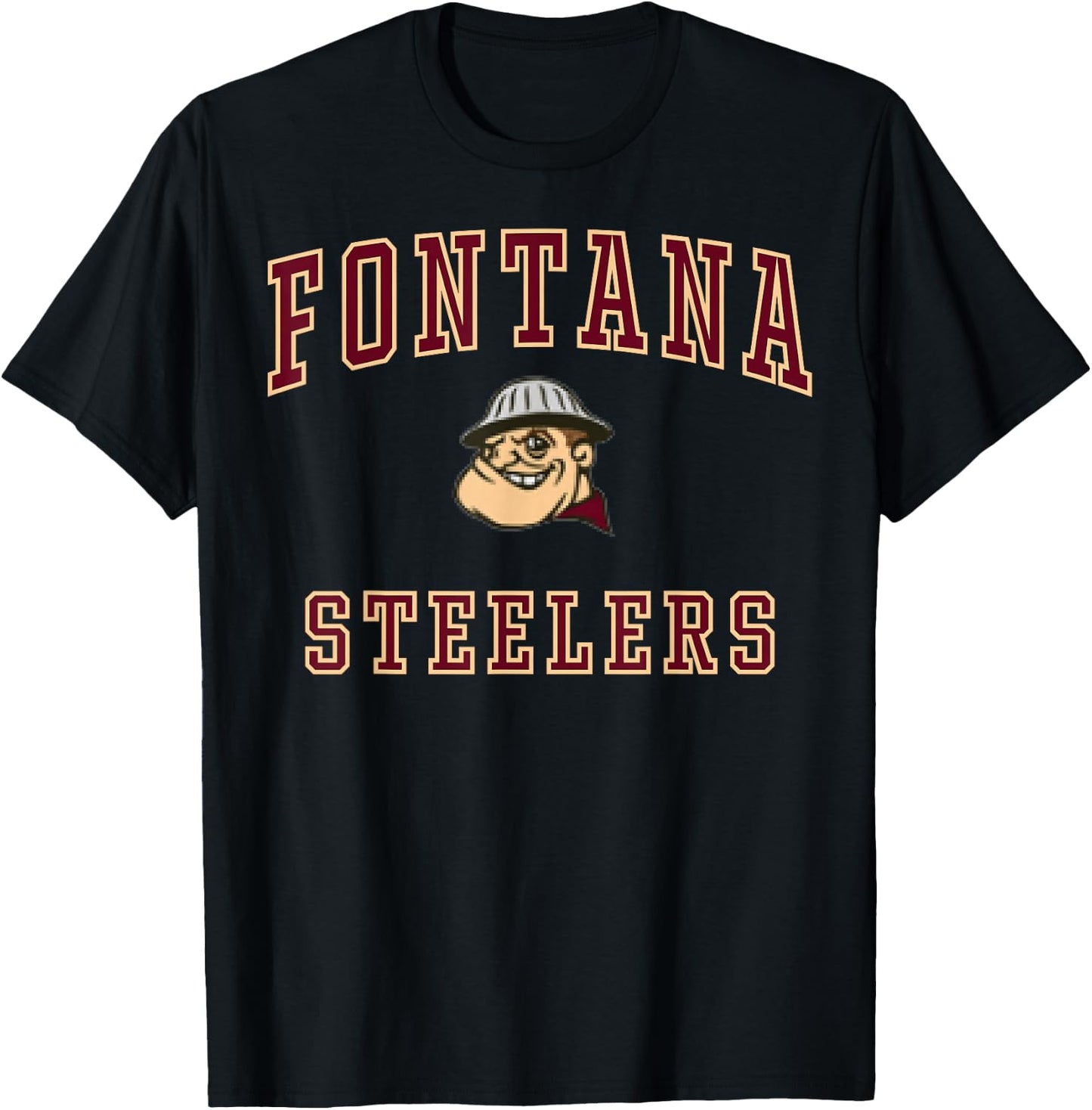 Fontana High School Steelers C1 T-Shirt - T-Shirt | Black