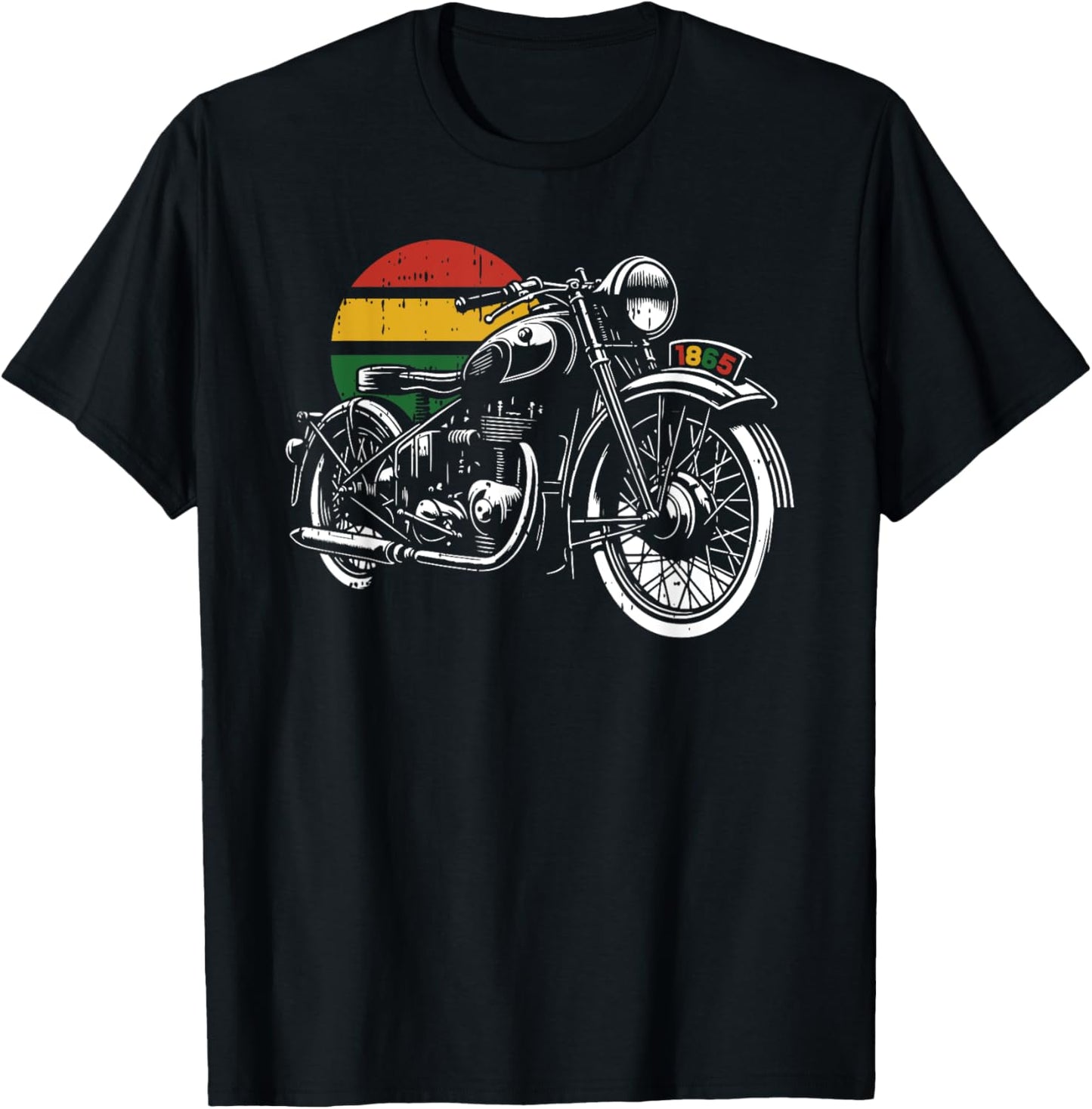 Pan African Motorcycle Juneteenth BLM Black History Men T-Shirt - T-Shirt | Black