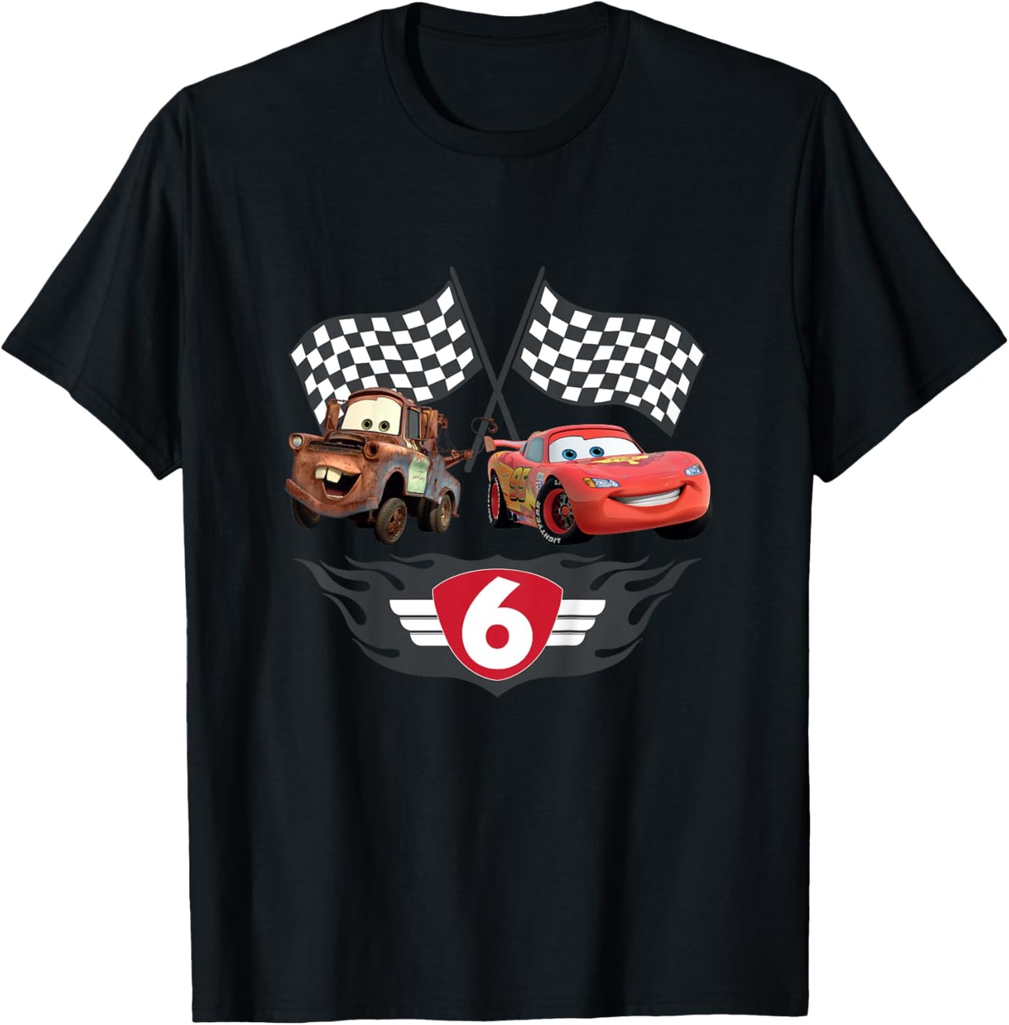 Kinder Cars 6 Geburtstag T-Shirt - T-Shirt | Black