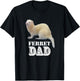 Cute Albino White Ferret Dad Ferrets Lover Kids Pet Gift T-Shirt - T-Shirt | Black