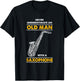Never Underestimate An Old Man With A Saxophone T-Shirt - T-Shirt | Black