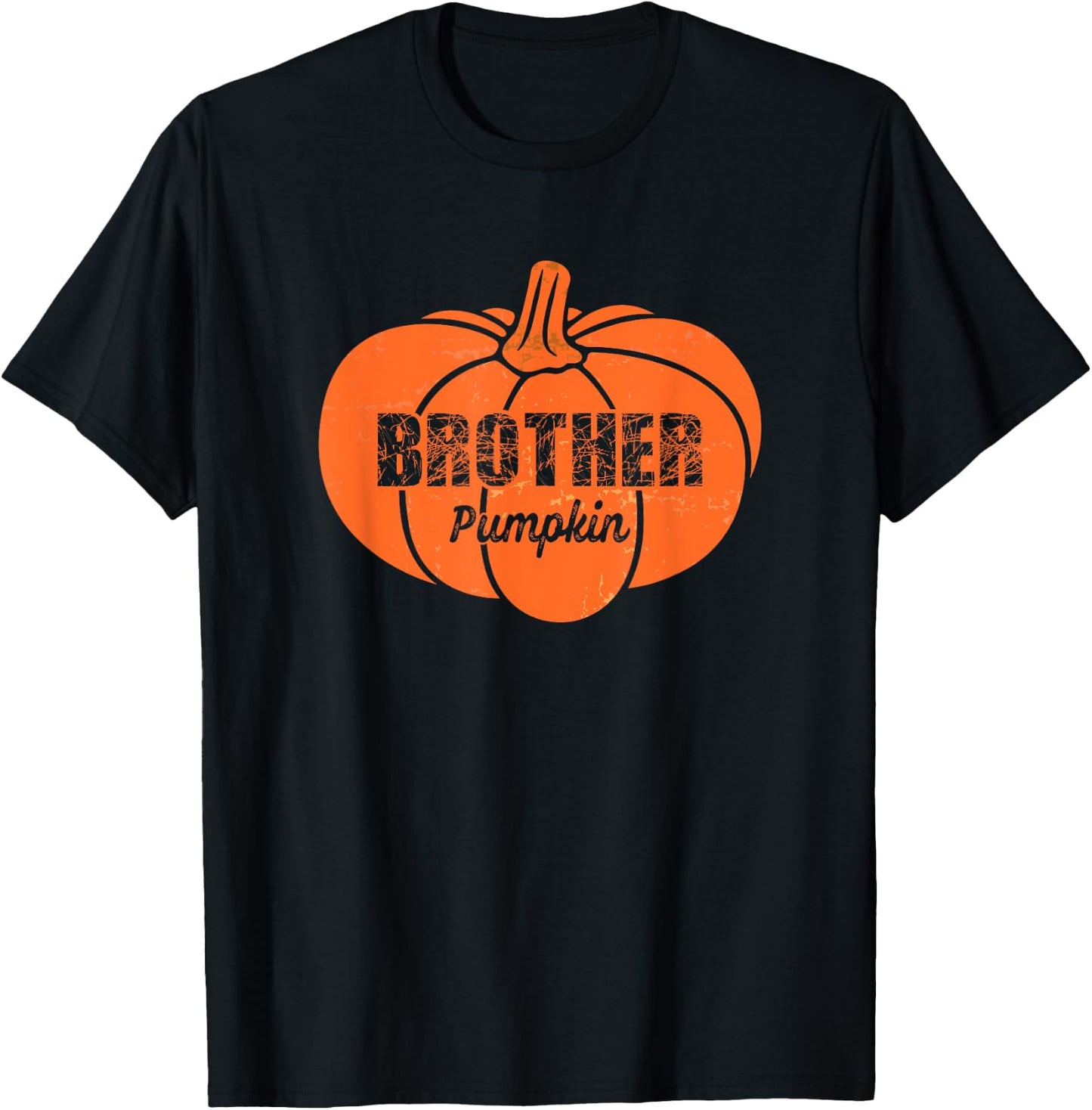Brother Pumpkin Matching Family Halloween Thanksgiving Group T-Shirt - T-Shirt | Black