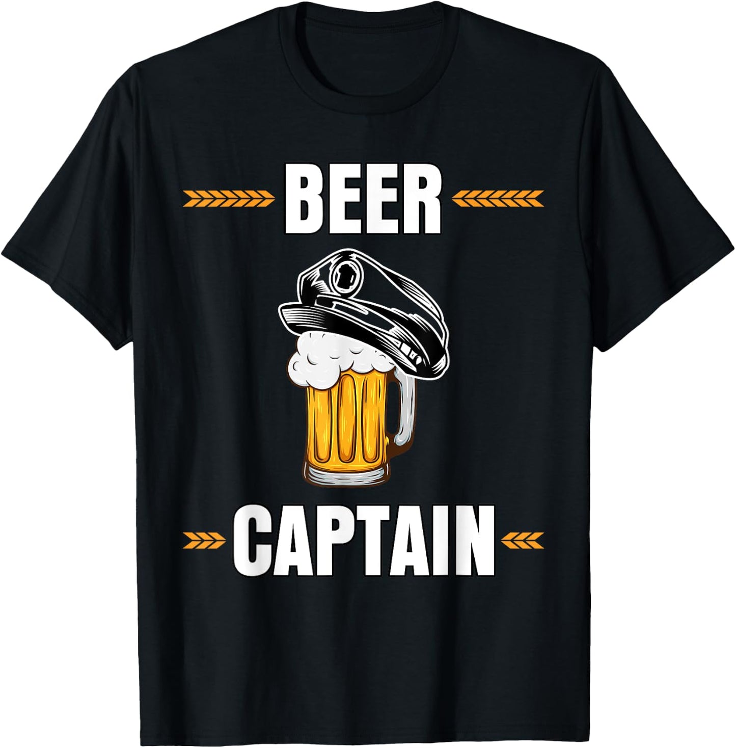Stag Night Beer Captain Funny Beer Saying T-Shirt - T-Shirt | Black