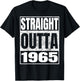 Straight Outta 1965 Birth Of Birthday Born in 1965 Vintage T-Shirt - T-Shirt | Black