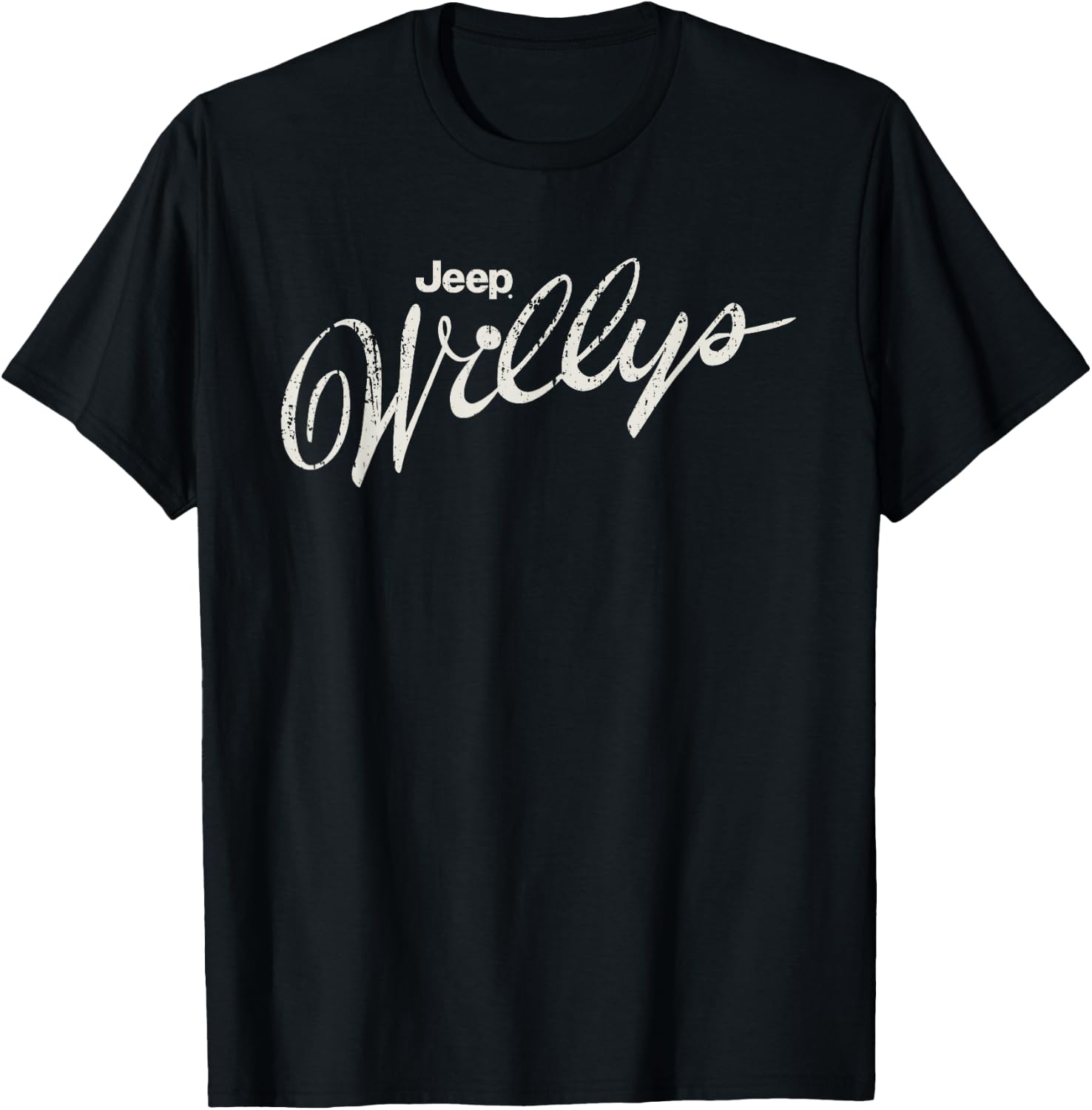 Jeep Willys Script Logo T-Shirt - T-Shirt | Black