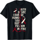 Oral Head Neck Cancer Awareness Fearless Inspirational T-Shirt - T-Shirt | Black