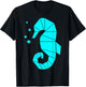 Seahorse Polygon Aquatic Sea Animal Fish Hippocampus T-Shirt - T-Shirt | Black