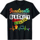 Juneteenth Blackity Heartbeat Black History African America T-Shirt - T-Shirt | Black