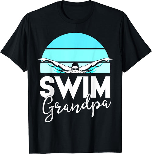 Swim Team Shirt Grandpa Papa Swimming Meet Swimmer Gift